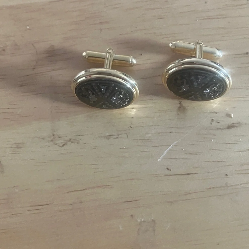 Gold and Black Cufflinks